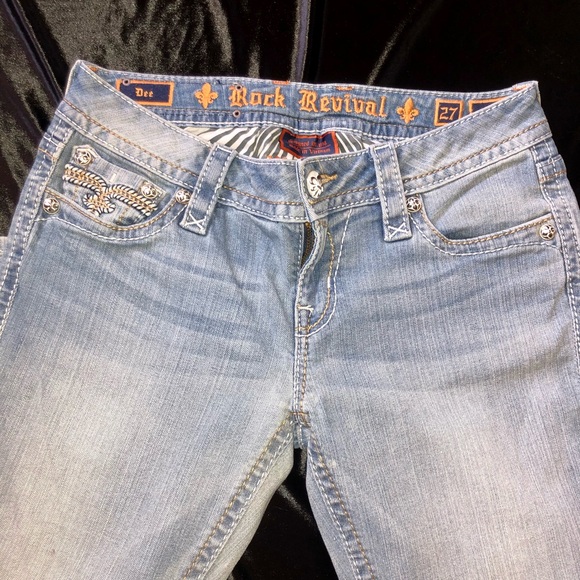 Y2K  NEW ROCK REVIVAL “DEE” JEANS BOOTCUT 27 🔥 - Picture 15 of 16